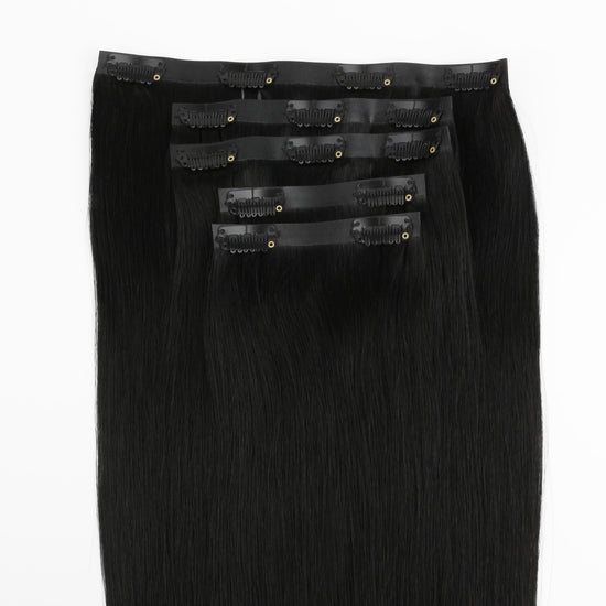 Jet Black Seamless Clip-ins