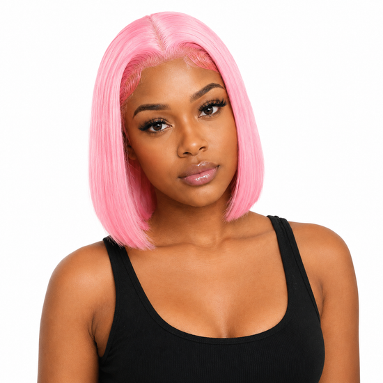 Cotton Candy 13x4 Transparent Lace Front Bob Wig