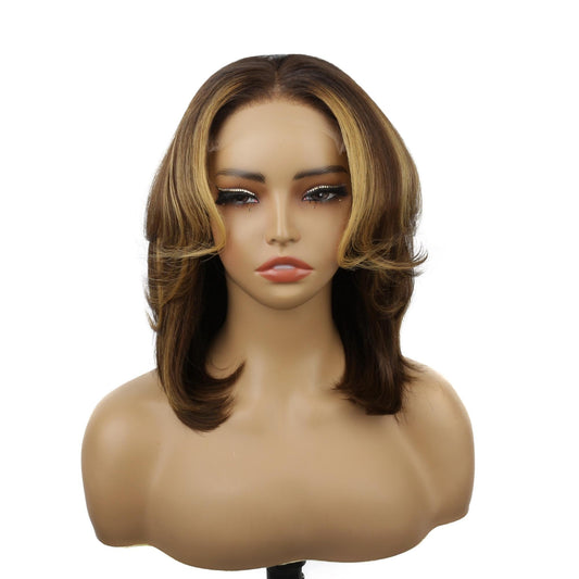 Raw Toffee Flip Glueless 5x5 HD Lace Closure Bob Wig